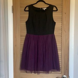 Black and purple semi formal dress